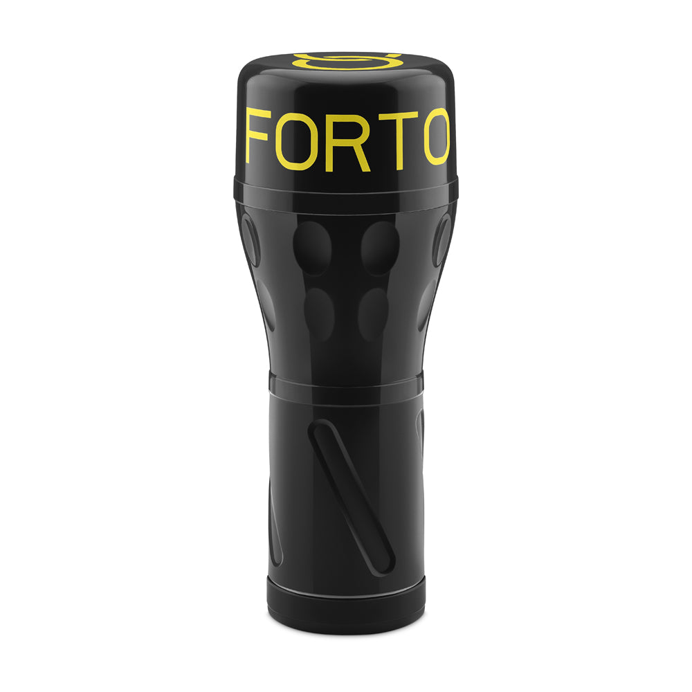 Forto Model M-80 Mouth Stroker Tan in sleek black design for realistic pleasure.