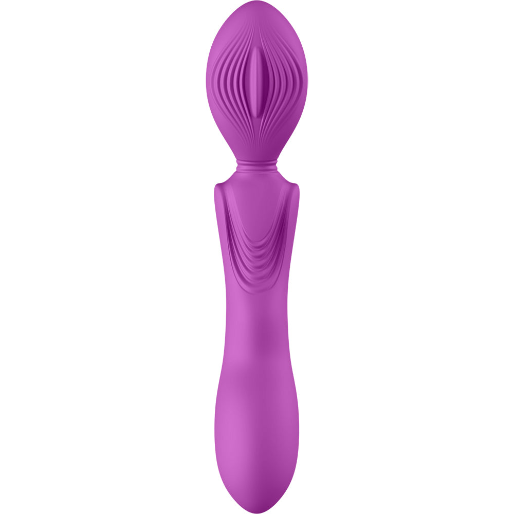 Luv Inc Gw89 Double Ended Grinder Wand Purple showcasing its flexible design and dual motors for versatile stimulation.