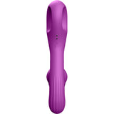 Luv Inc Rv81 Rolling Rabbit Vibrator Purple showcasing its ergonomic design and dual-motor features.