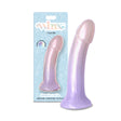 Winx Cosmic Cutie 5.5 Inch Liquid Silicone Dildo showcasing smooth gradient colors and suction cup base for versatile use.