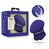 The Blush Collection Riana Clitoral Stimulator Royal Indigo in packaging with sleek design and ergonomic shape.