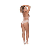 Magic Silk Seabreeze Teddy With Snap Crotch Blush S/M
