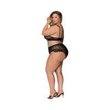 Magic Silk Girl Next Door Bralette & Panty Black Queen Size