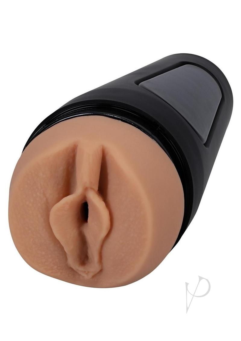 Main Squeeze Kenzie Anne Ultraskyn Masturbator Pussy Vanilla showing realistic design and hard outer case.