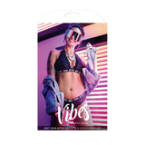 Not Your Bitch Bralette and Cheeky Panty Set L/XL Black displayed in a stylish packaging with vibrant colors.