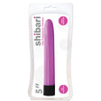 Shibari 10x Pulsations Vibrator 5 inch Pink packaging featuring a slender design and vibrant color.