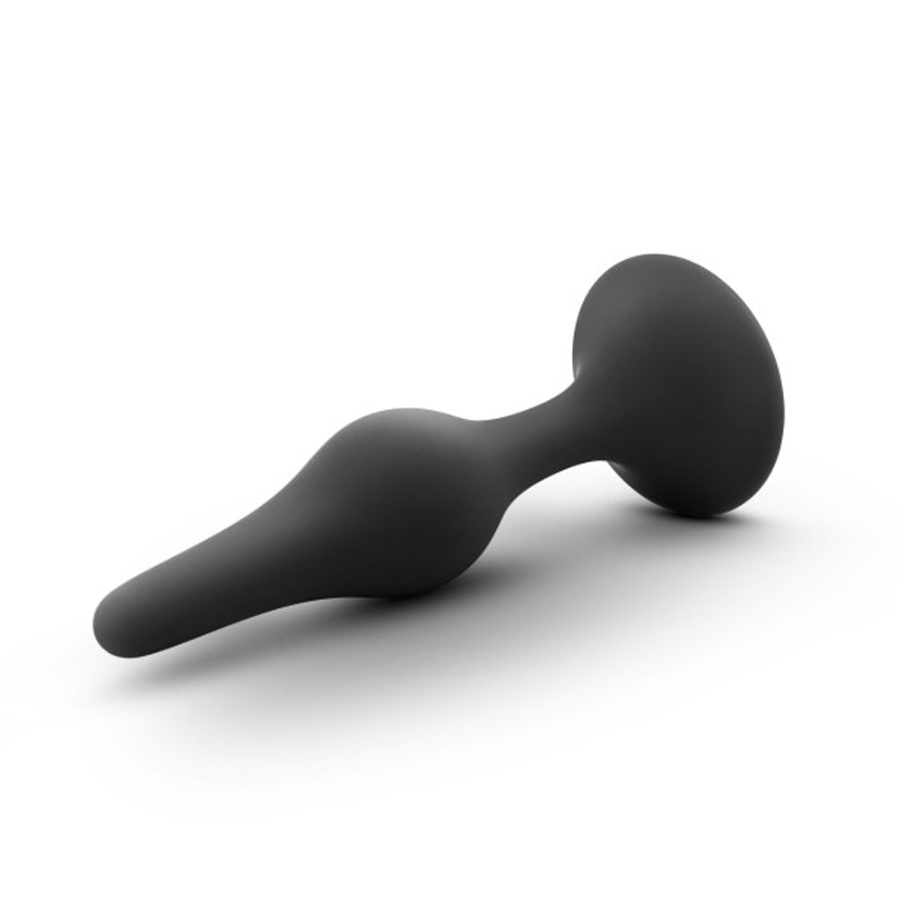 Anal Adventures Platinum Silicone Beginner Plug Medium Black