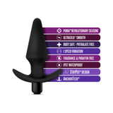 Blush Anal Adventures Platinum Silicone Vibrating Plug Black