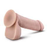 Dr. Skin Plus Realistic 8 inches Triple Density Posable Dildo with Balls Beige