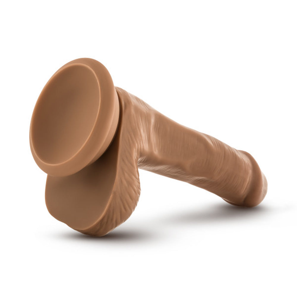 Dr. Skin Plus Realistic 6 inches Triple Density Posable Dildo with Balls Tan