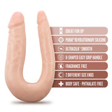Dr. Skin Silicone Dr. Double Realistic 12 inches Dual-Ended Dildo Beige