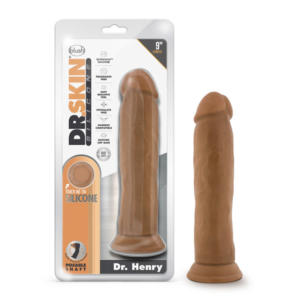 Dr. Skin Silicone Dr. Henry Realistic 9 inches Posable Dildo Tan