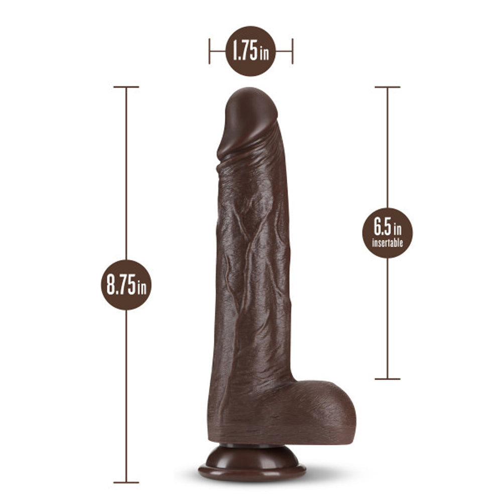 Dr. Skin Dr. Murphy 8 inches Thrusting Dildo with Balls Brown