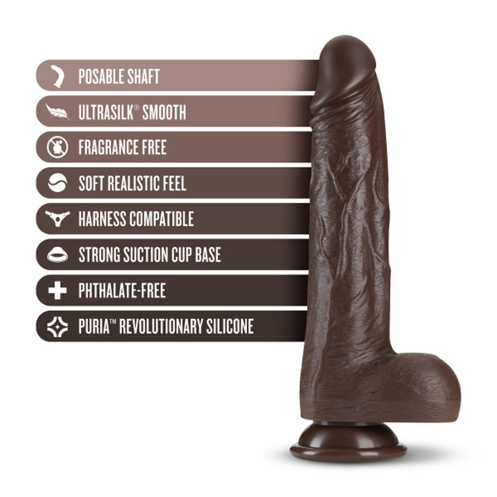 Dr. Skin Dr. Murphy 8 inches Thrusting Dildo with Balls Brown