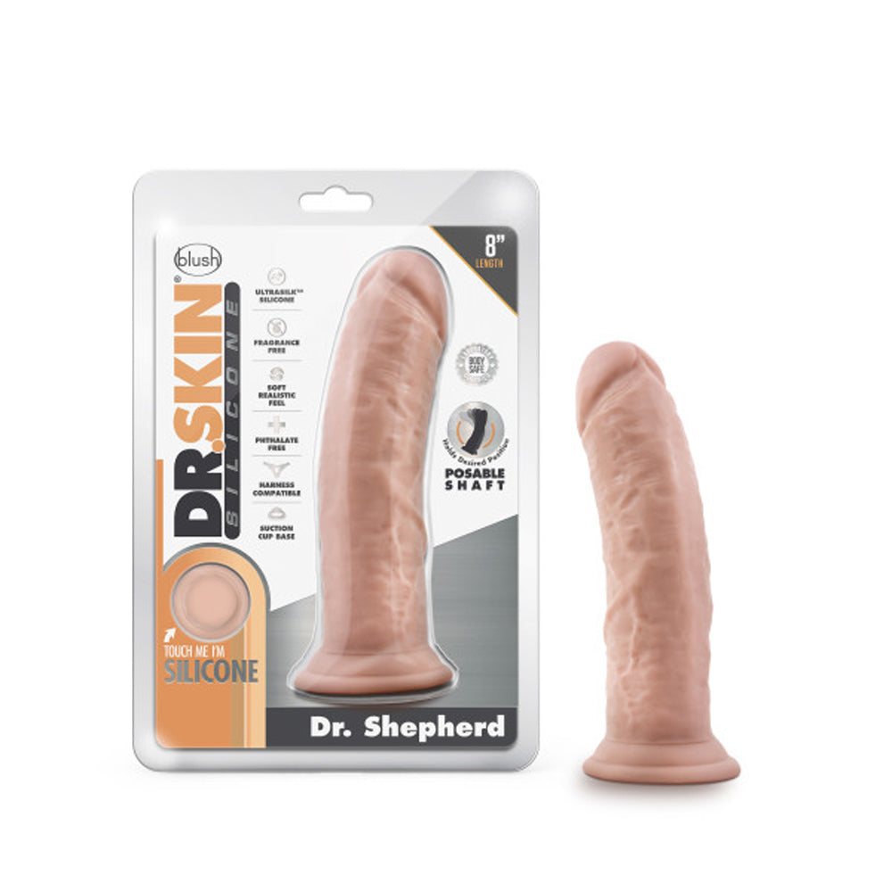 Dr. Skin Silicone Dr. Shepherd Realistic 8 inches Posable Dildo Beige