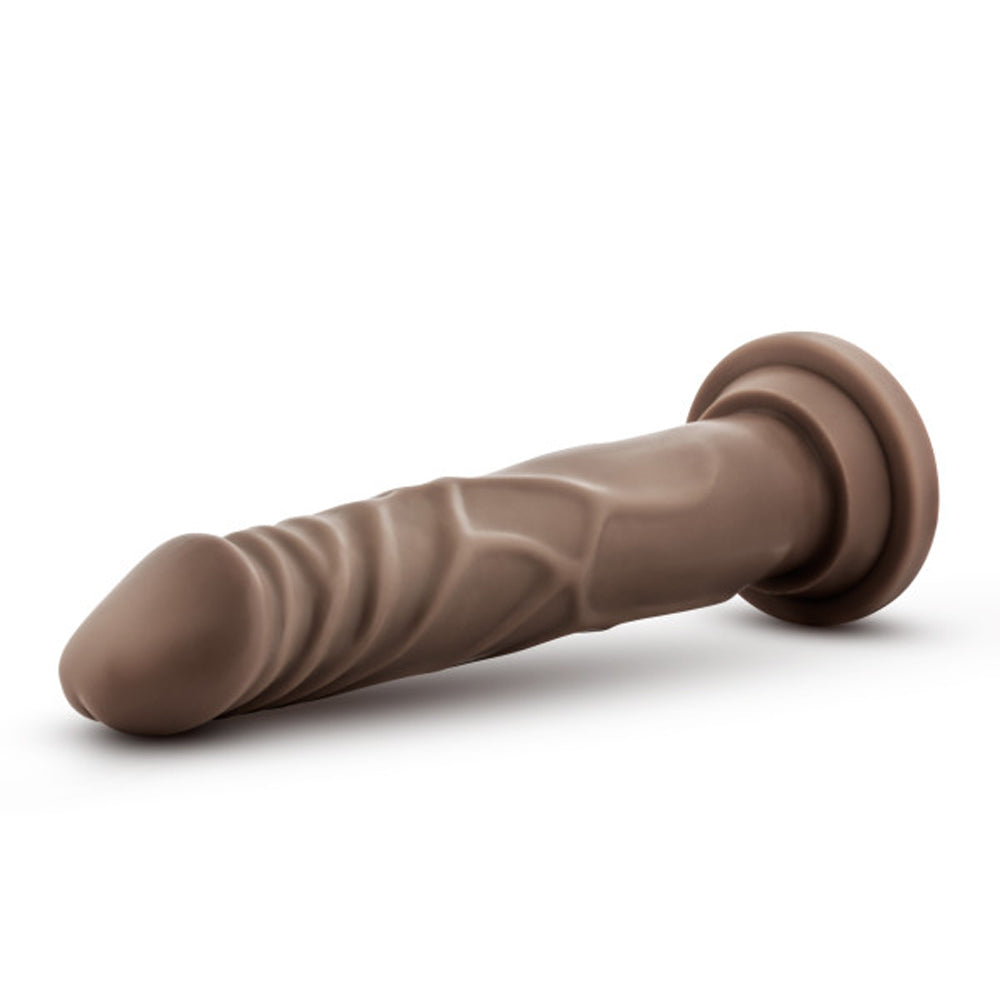Blush Dr. Skin Silicone Dr. Carter Realistic 7 inches Posable Dildo with Suction Cup Brown
