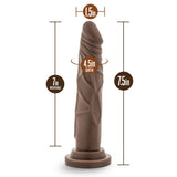 Blush Dr. Skin Silicone Dr. Carter Realistic 7 inches Posable Dildo with Suction Cup Brown