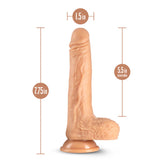 Dr. Skin Dr. Grey Remote-Controlled 7 in. Thumping Dildo with Balls Beige