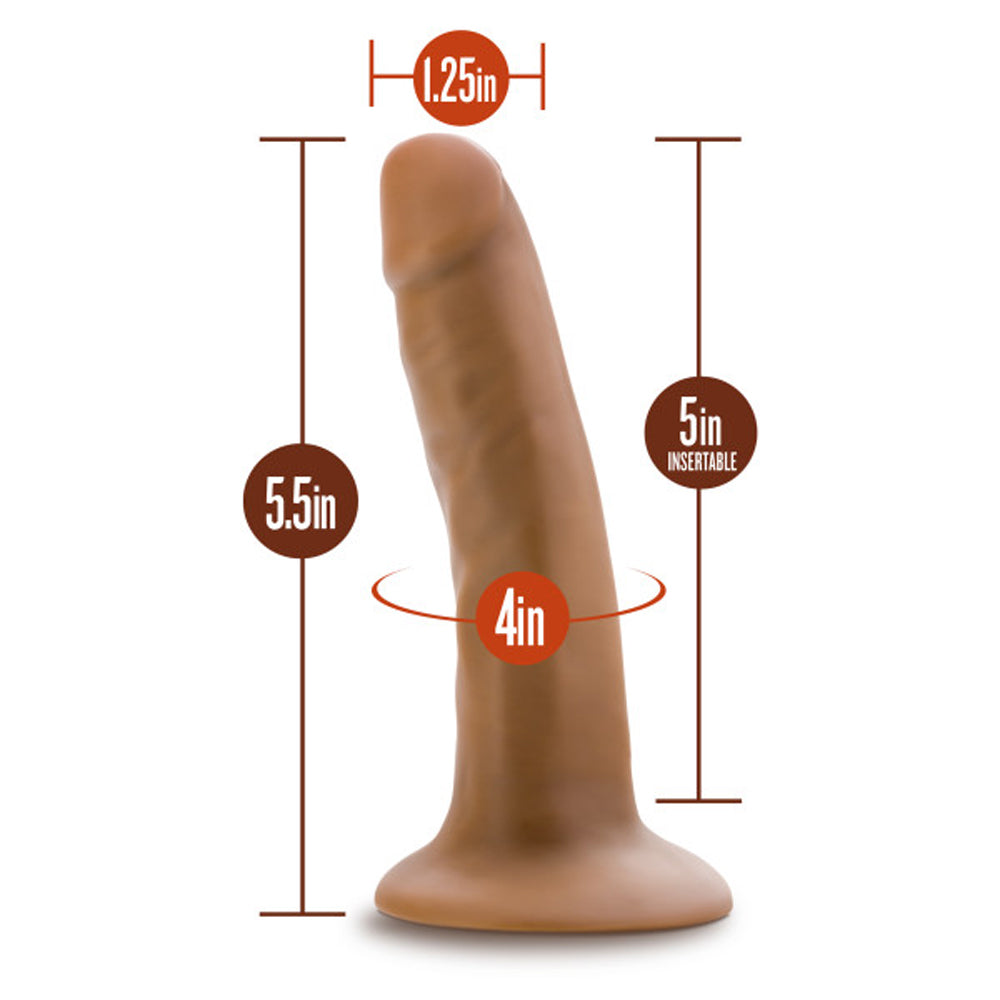 Blush Dr. Skin Silicone Dr. Lucas Realistic 5 inches Posable Dildo with Suction Cup Tan