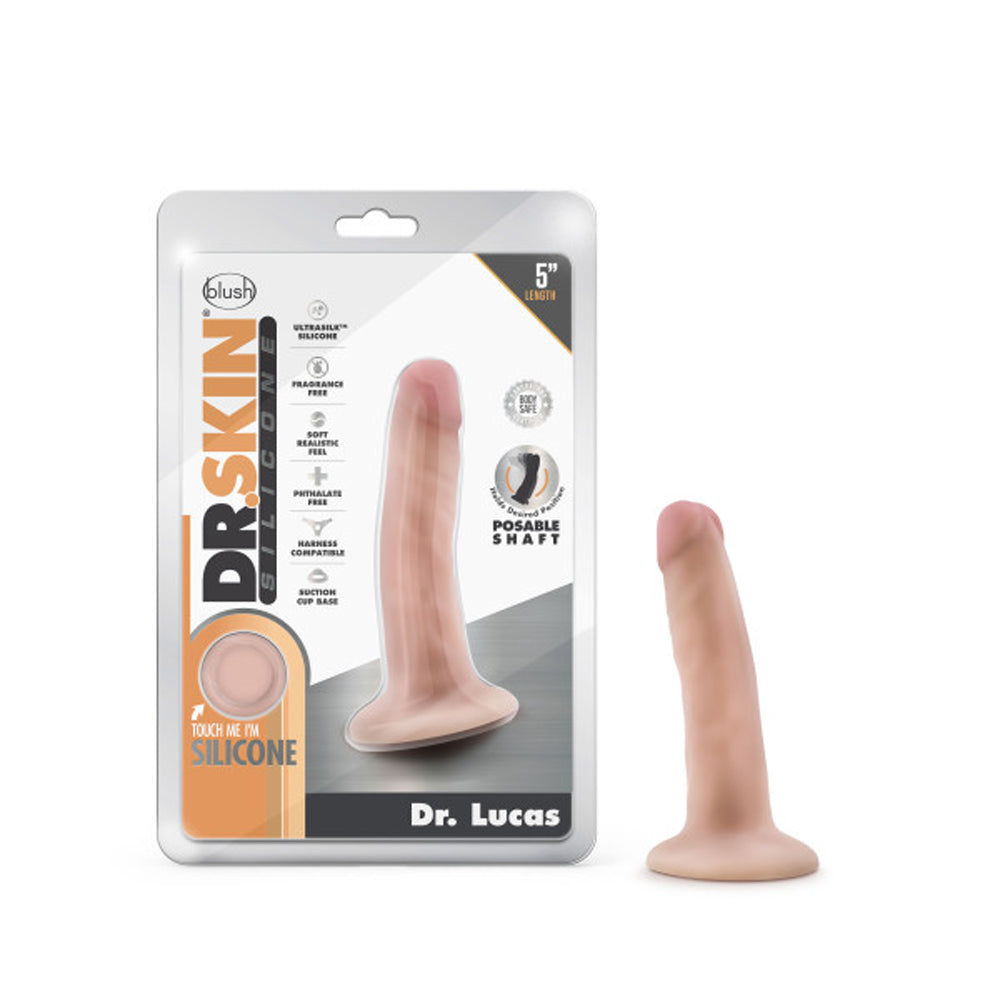 Dr. Skin Silicone Dr. Lucas Realistic 5 inches Posable Dildo Beige