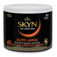Lifestyles Skyn Elite Large 40ct Non-Latex Condoms Bowl packaging showcasing comfort and sensitivity.