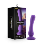 Impressions Ibiza Rechargeable Silicone 7.75 inches Vibrating Dildo with Suction Cup Plum