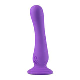 Impressions Ibiza Rechargeable Silicone 7.75 inches Vibrating Dildo with Suction Cup Plum