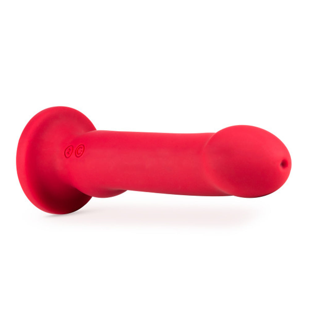 Impressions Las Vegas Rechargeable Silicone 8.25 inches Vibrating Dildo Crimson