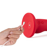 Impressions Las Vegas Rechargeable Silicone 8.25 inches Vibrating Dildo Crimson
