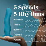Impressions Miami Rechargeable Silicone 6.5 inches Vibrating Dildo Teal