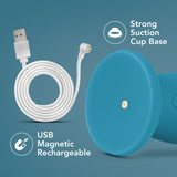 Impressions Miami Rechargeable Silicone 6.5 inches Vibrating Dildo Teal
