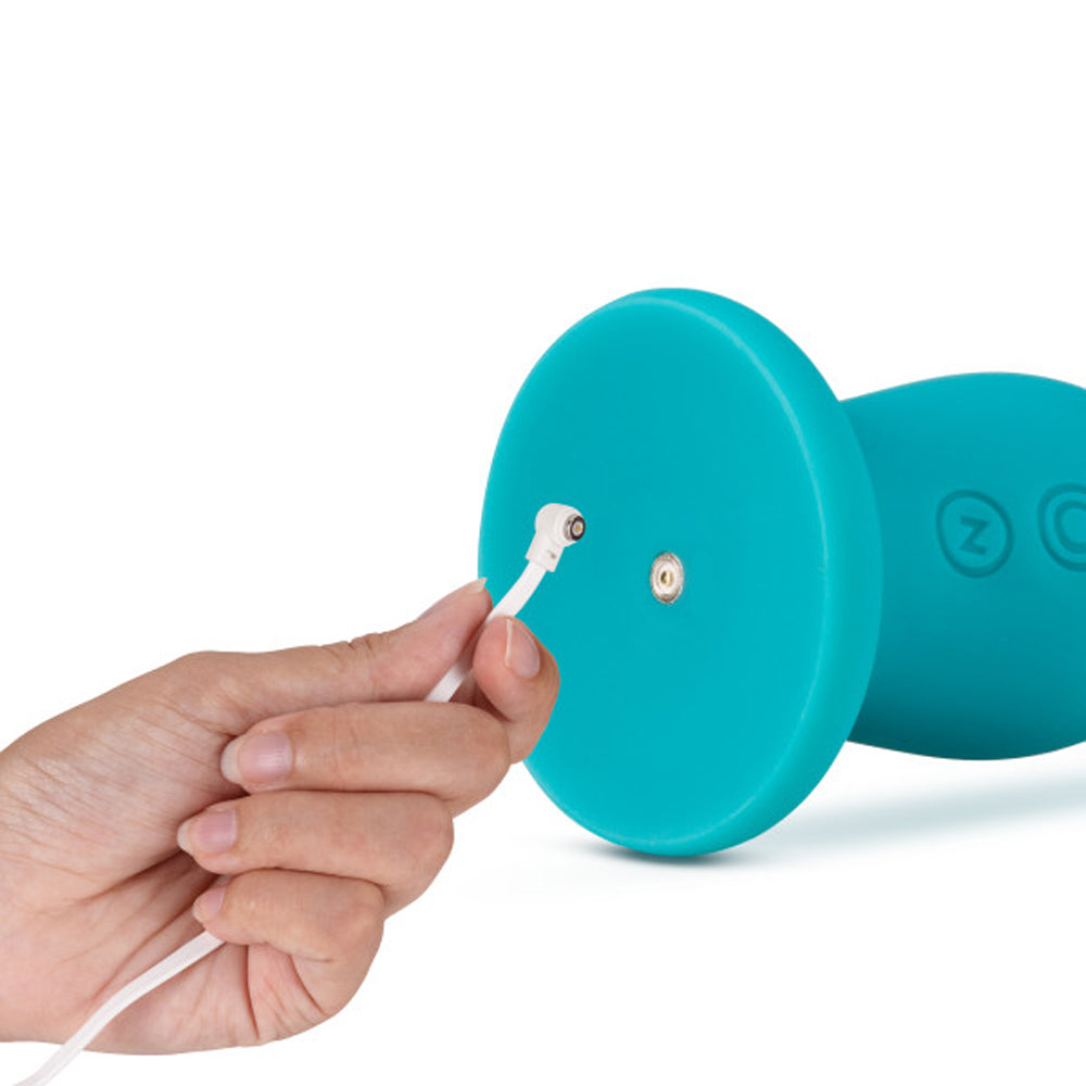 Impressions Miami Rechargeable Silicone 6.5 inches Vibrating Dildo Teal