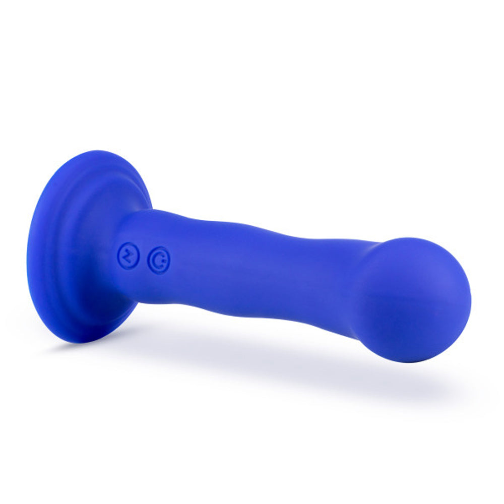 Impressions Santorini Rechargeable Silicone 6.5 inches Vibrating Dildo Blue