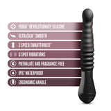 Temptasia Lazarus Rechargeable 10 inches Silicone Thrusting Dildo Black