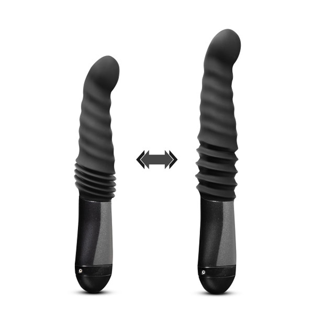 Temptasia Lazarus Rechargeable 10 inches Silicone Thrusting Dildo Black