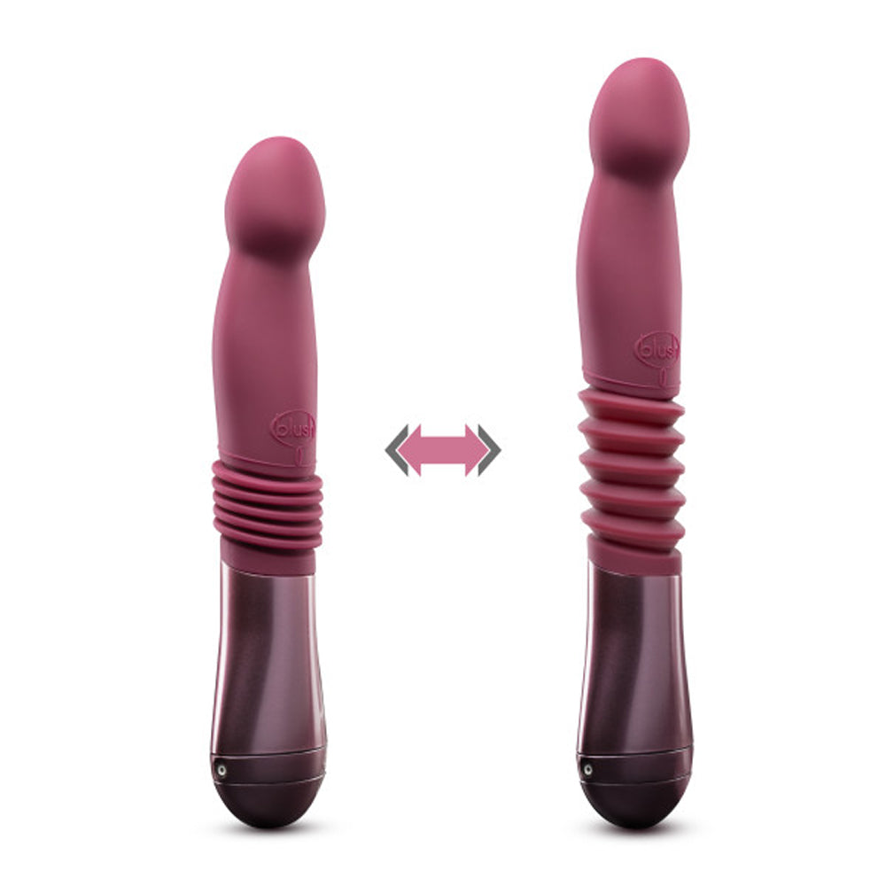 Temptasia Trixie Rechargeable 10 inches Silicone Thrusting Dildo Wine