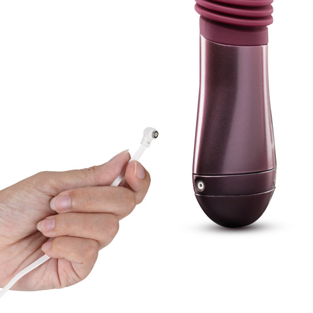 Temptasia Trixie Rechargeable 10 inches Silicone Thrusting Dildo Wine