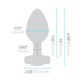 b-Vibe Vibrating Jewel Rechargeable Remote-Controlled Anal Plug with Gem Base Blue Sapphire L/XL