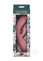 Lust-N-Dreams Samba Silicone Rabbit Vibrator Pink in floral packaging showcasing its elegant design.