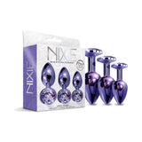 Nixie Metal Butt Plug Trainer Set 3-Piece Purple Metallic