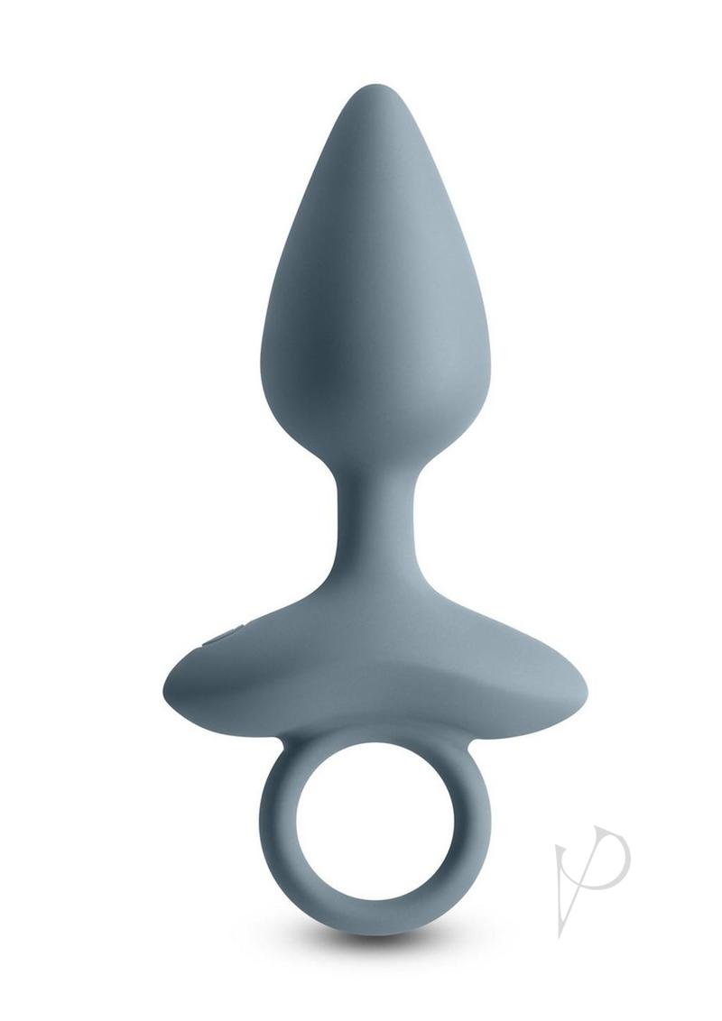 Renegade Orion Rechargeable Silicone Anal Plug Gray, silicone vibrating anal plug in gray color.