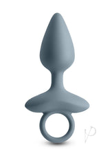 Renegade Orion Rechargeable Silicone Anal Plug Gray, silicone vibrating anal plug in gray color.