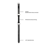 Ouch! Black & White Silicone Bit Gag With Adjustable Bonded Leather Straps Black