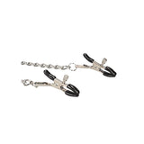 Ouch! Black & White Breathable Ball Gag With Nipple Clamps Black
