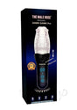 The Male Rose Pro Thrusting Rotating Masturbator Black packaging with automatic thrusting feature and oral sensation design.