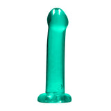 RealRock Crystal Clear Non-Realistic 7 inches Dildo With Suction Cup Turquoise