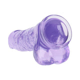 RealRock Crystal Clear Realistic 10 inches Dildo With Balls and Suction Cup Purple