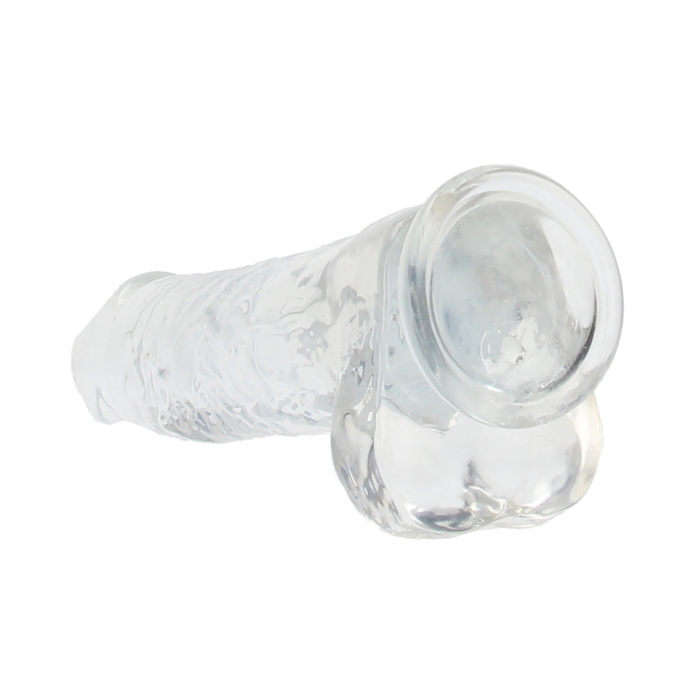 RealRock Crystal Clear Realistic 10 inches Dildo With Balls and Suction Cup Clear