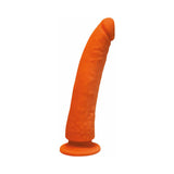 Curve Toys Rooster Lucky Pierre 8.5 inches Silicone Dildo with Suction Cup Orange