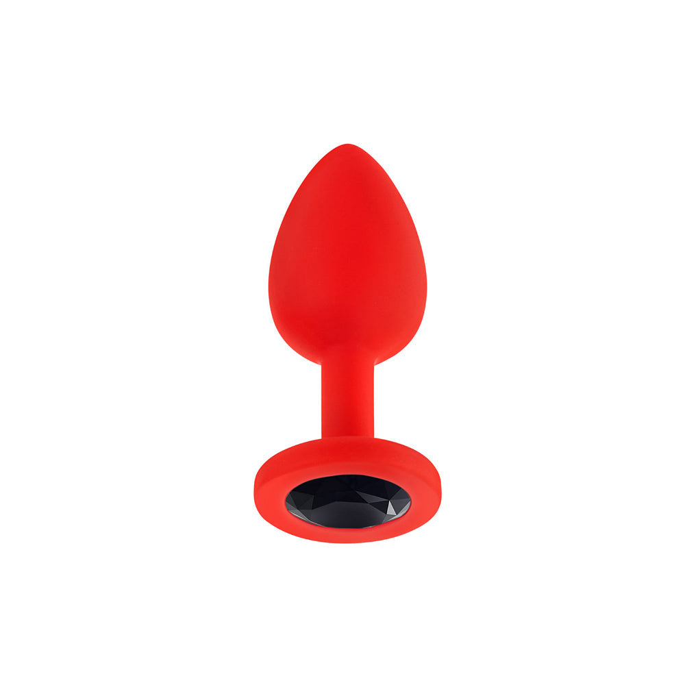 Luv Inc Jp33 Jeweled Large Plug Silicone with 3-Piece Interchangeable Gems Coral
